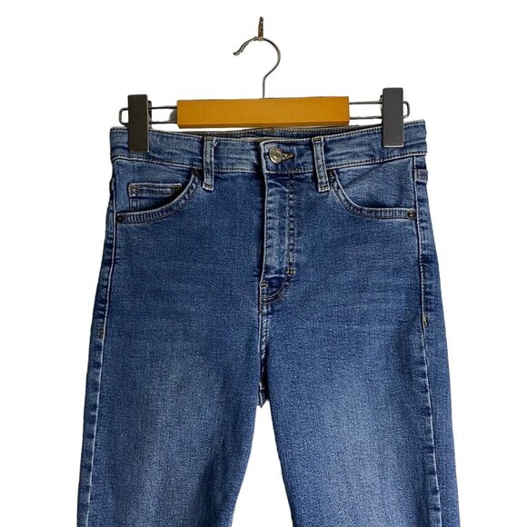 Topshop Women's Jaimie Medium Indigo Skinny Denim Jeans - Picture 2 of 9